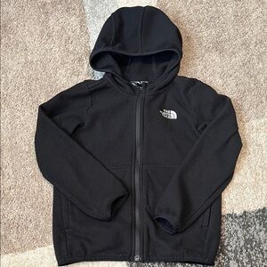 Little boys’ The North Face Glacier Fleece Zip Hoodie, black, size 5 EUC!